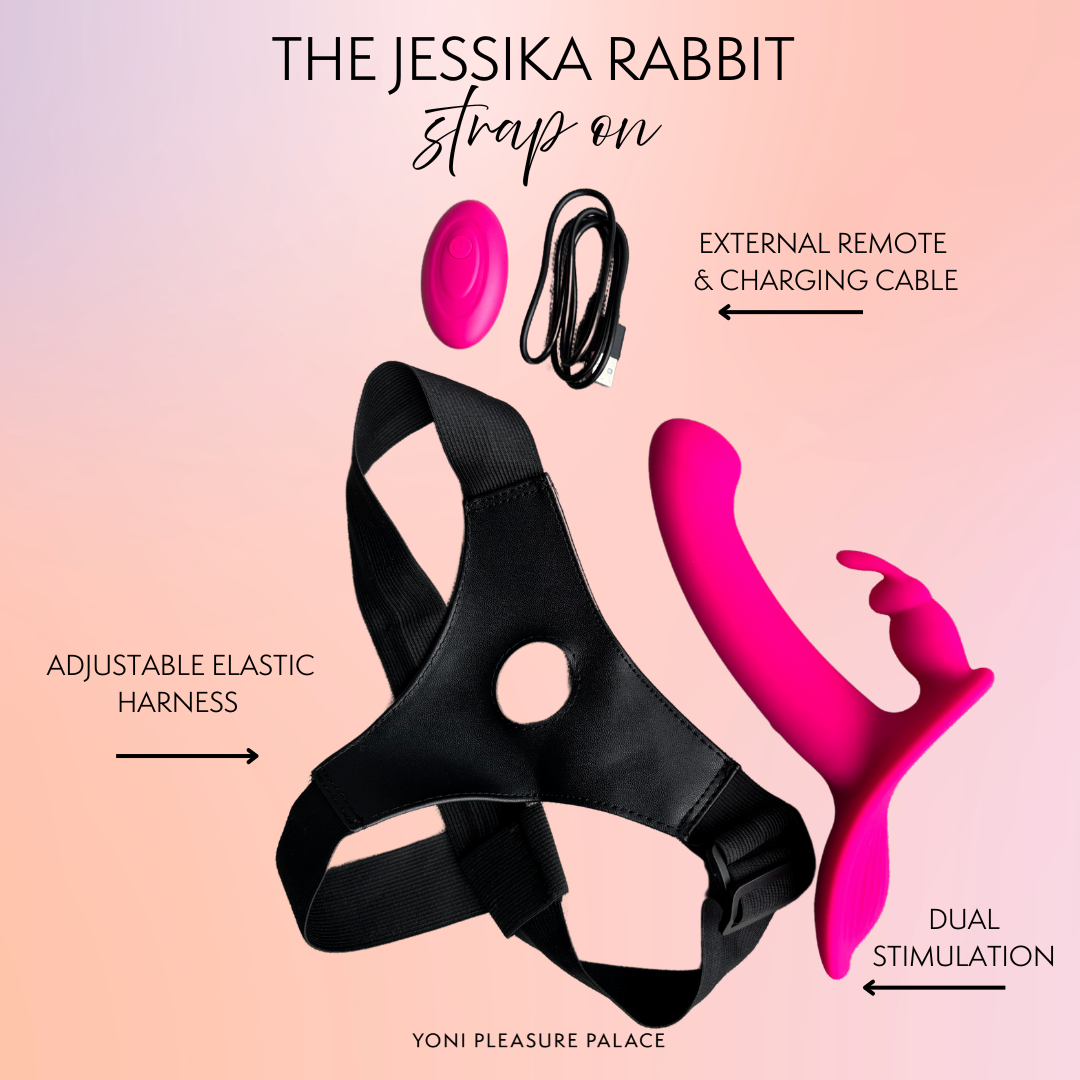 The Jessika Rabbit Strap-On & Harness - Dual Stimulation